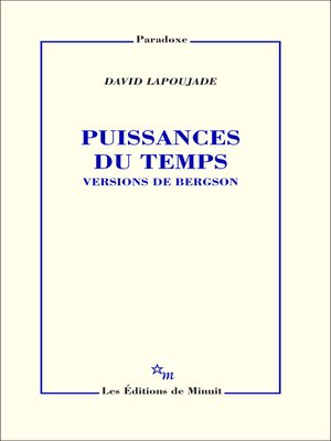 cover image of Puissances du temps. Versions de Bergson.